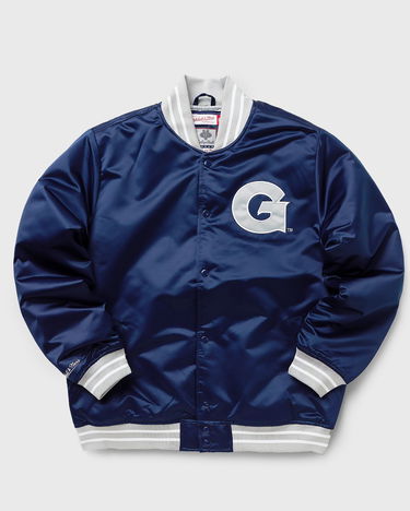 Bomberjacka Mitchell & Ness NFL Heavyweight Satin Jacket Georgetown University Mörkblå | OJBF3413-GTWYYPPPNAVY, 0