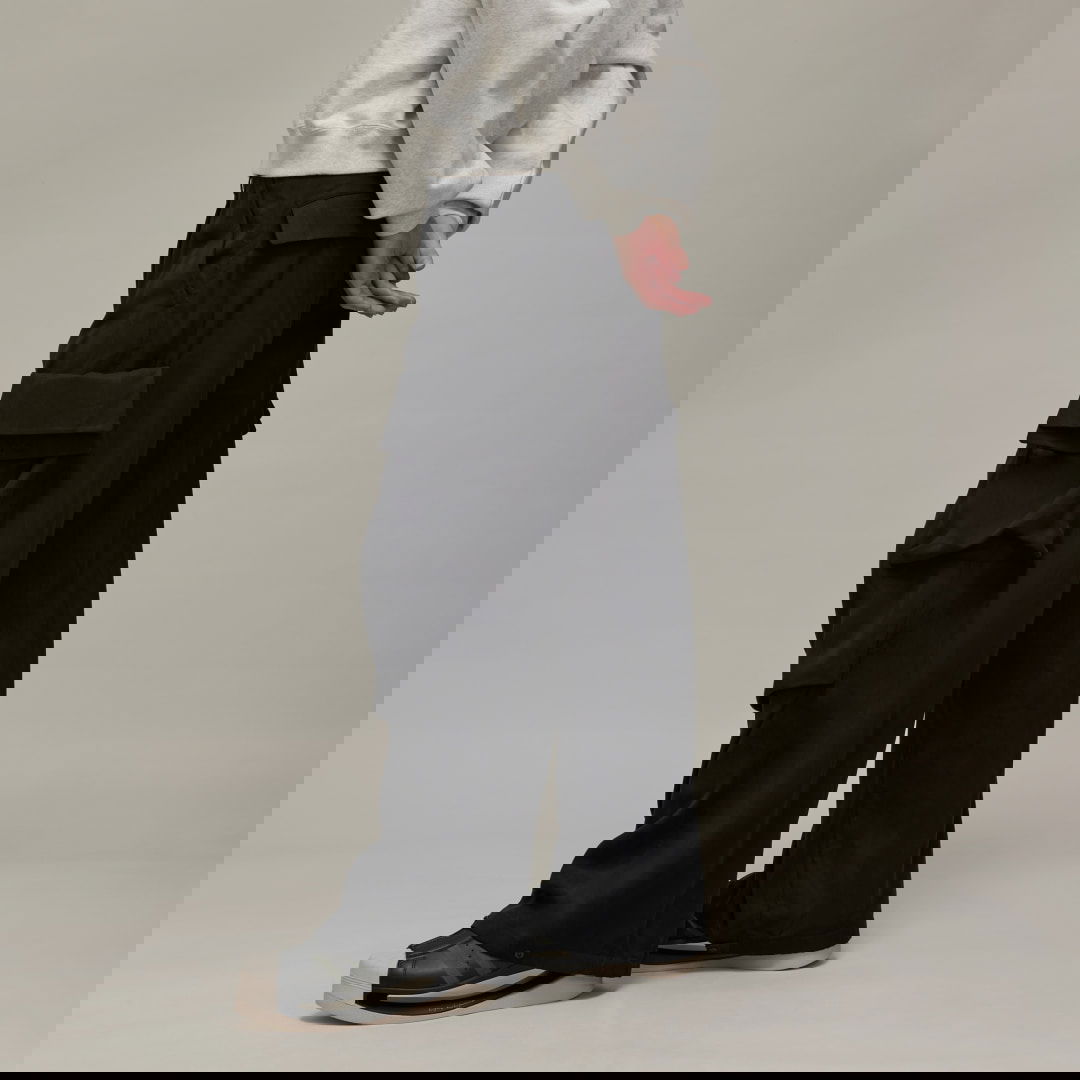 Cargo byxor Y-3 Washed Twill Cargo Pants Svart | JI5866, 1