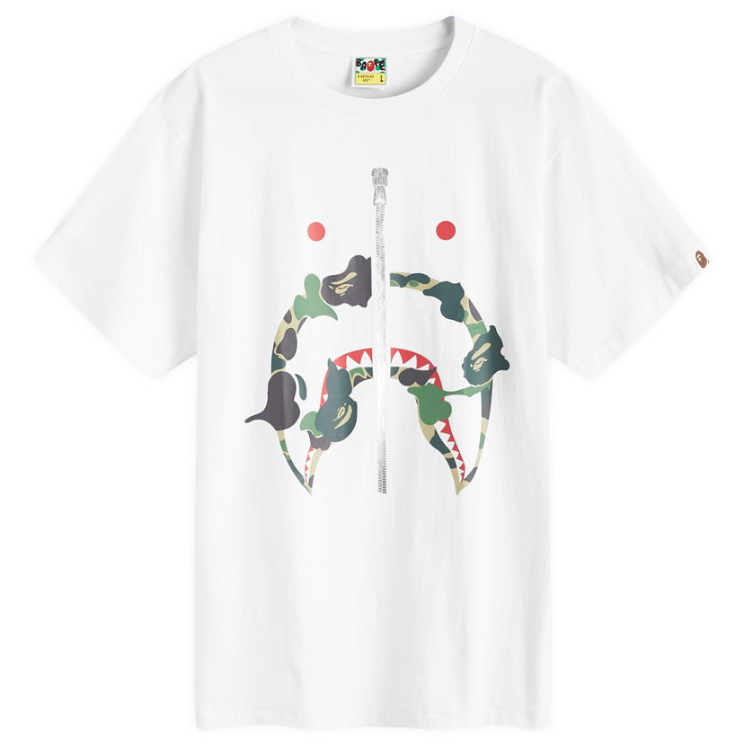 T-shirt BAPE A Bathing Ape ABC Camo Rebuild Shark Vit | 001TEK301041M-WHG