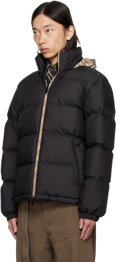 Pufferjacka Burberry Burberry Snowdon Checker-Tape Down Jacket Svart | 8113810, 3