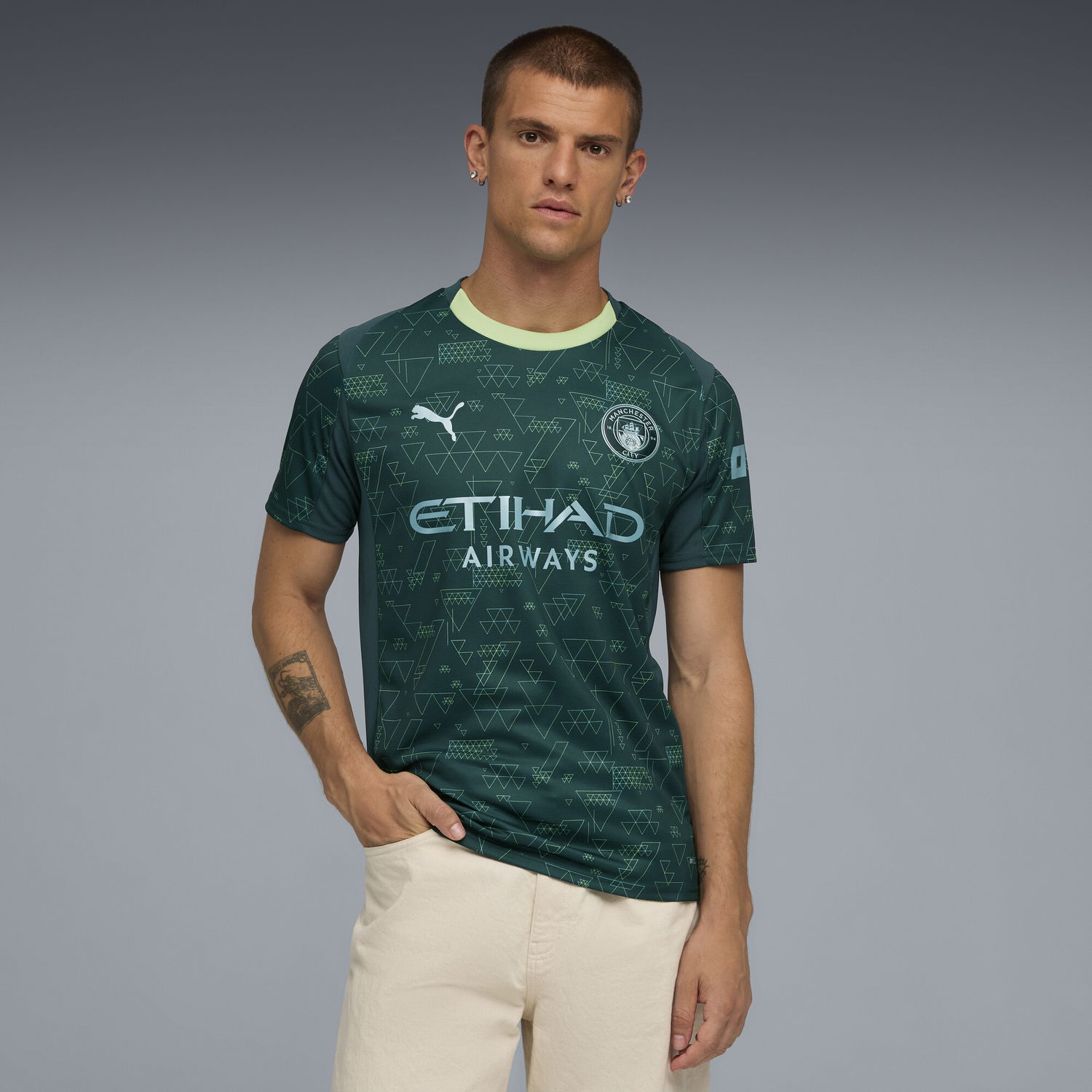 Jersey Puma Manchester City 4th Kit 25/26 Geometric Pattern DRYCELL Jersey Grön | 782692_04, 1