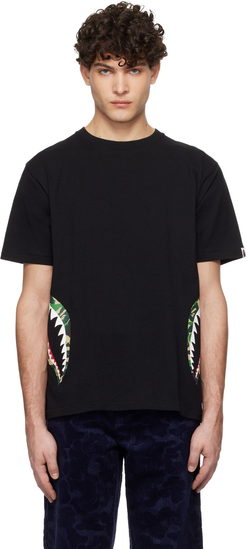 T-shirt BAPE Camo Side Shark Graphic T-Shirt Svart | 001TEK801007M