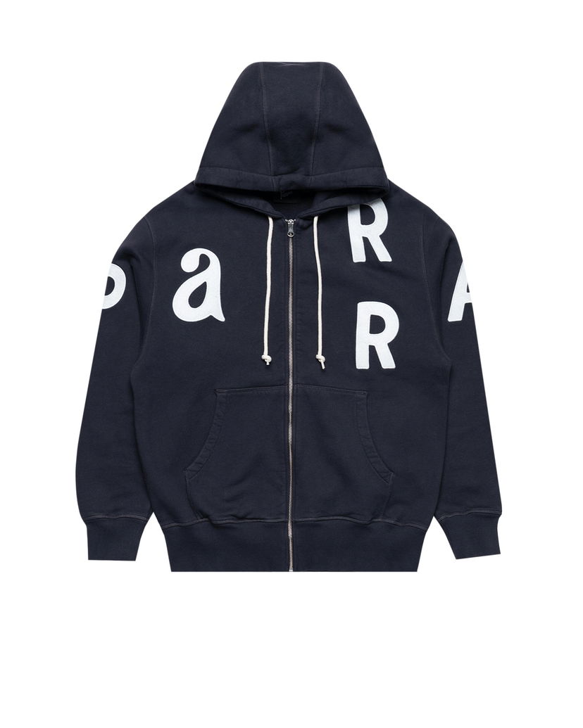 Sweatshirt By Parra Parra Word Salad Zip Hoodie Mörkblå | 54131