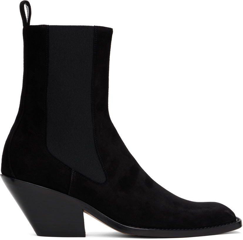 Sneakers och skor Khaite KHAITE Austin Suede Ankle Boots Svart | F1092-849