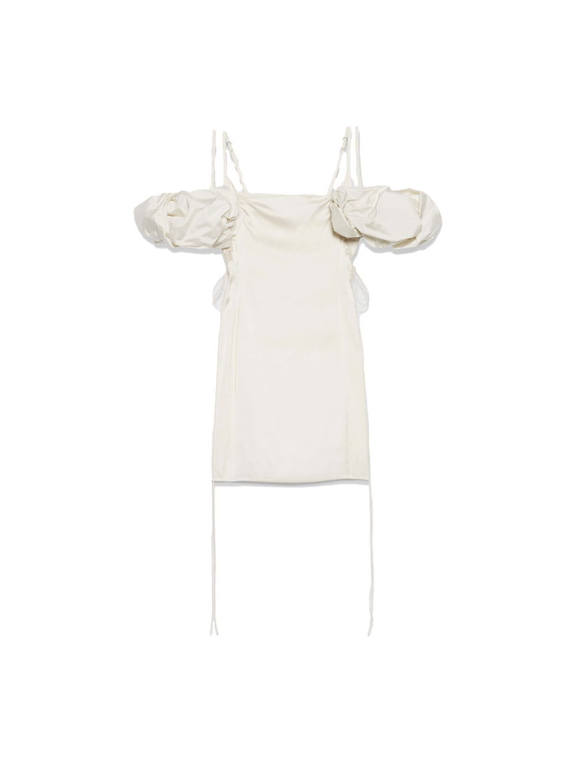 Klä Jacquemus La Mini Robe Chouchou Mini Dress Vit | 233DR077-1000-110