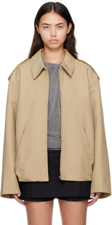 Jacka Acne Studios Acne Studios Cotton Satin Jacket Beige | A90655-, 0