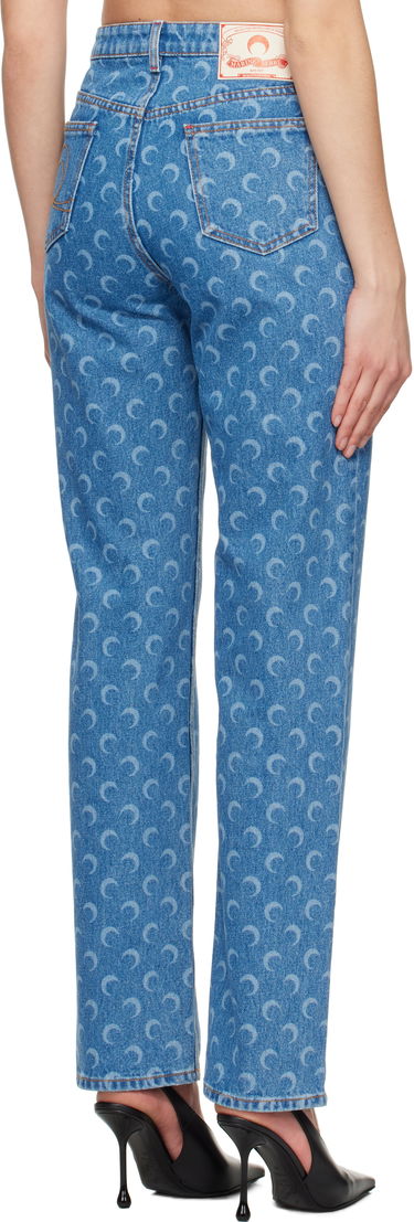 Jeans Marine Serre Marine Serre Moon Laser Loose Jeans Blå | WPA128A CDEN0002, 2