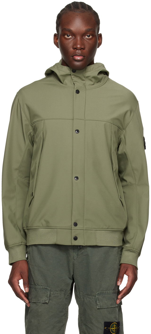 Jacka Stone Island Patch Jacket "Khaki" Grön | 801540227