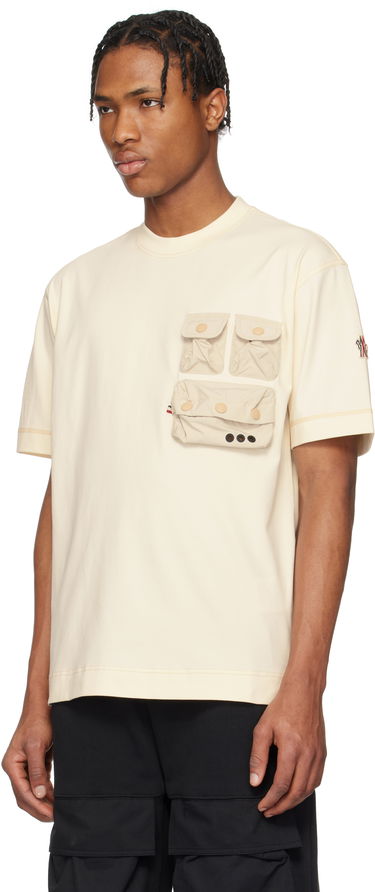 T-shirt Moncler Moncler Grenoble Cotton T-Shirt with Pockets Beige | K10978C0000389AW1, 3