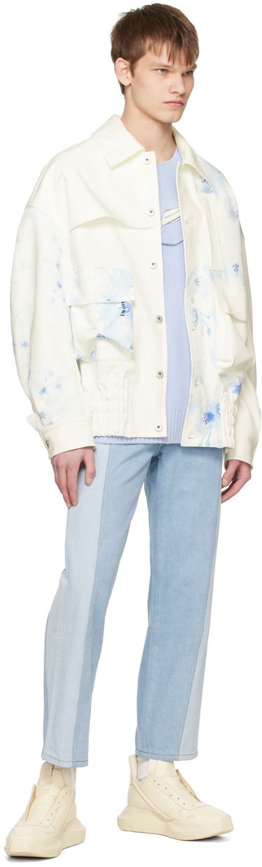 Sweater Feng Chen Wang Feng Chen Wang Distressed Sweater Blå | FUS15KT05, 3