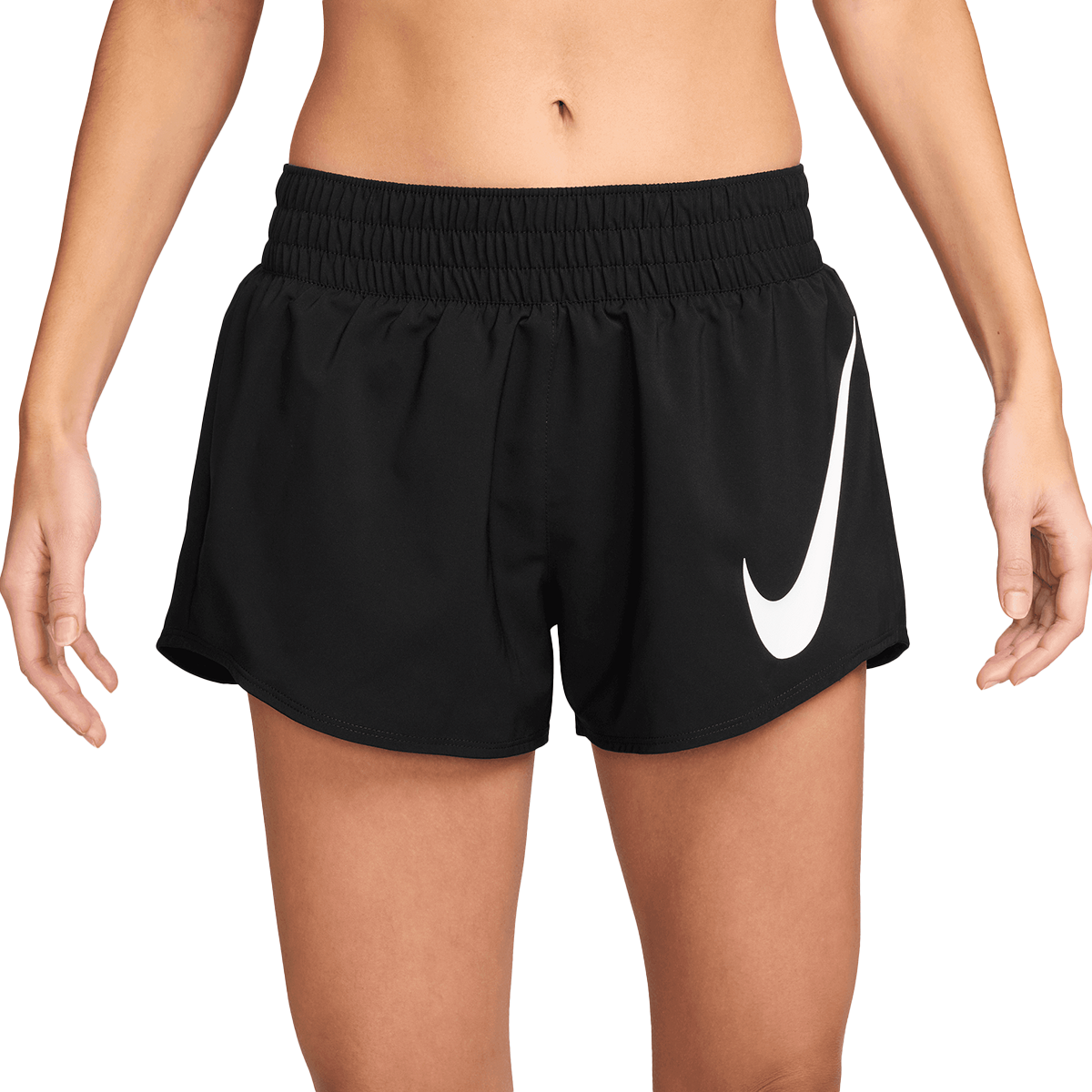 Shorts Nike W NK ONE SWSH HBR DF MR 3IN BR Svart | HV2616-010, 0