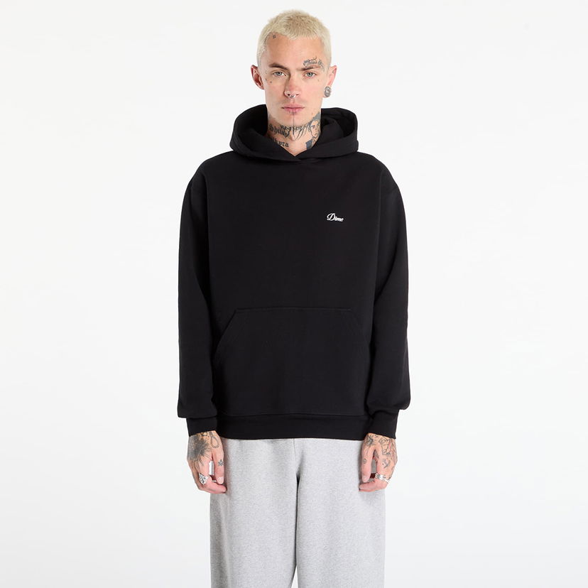 Sweatshirt Dime Dime Cursive Small Logo Hoodie Svart | DIMEFA2540BLK