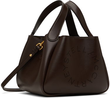 Tygpåse Stella McCartney Stella McCartney Logo Crossbody Double Handle Bag Brun | 7B0081W8542, 1