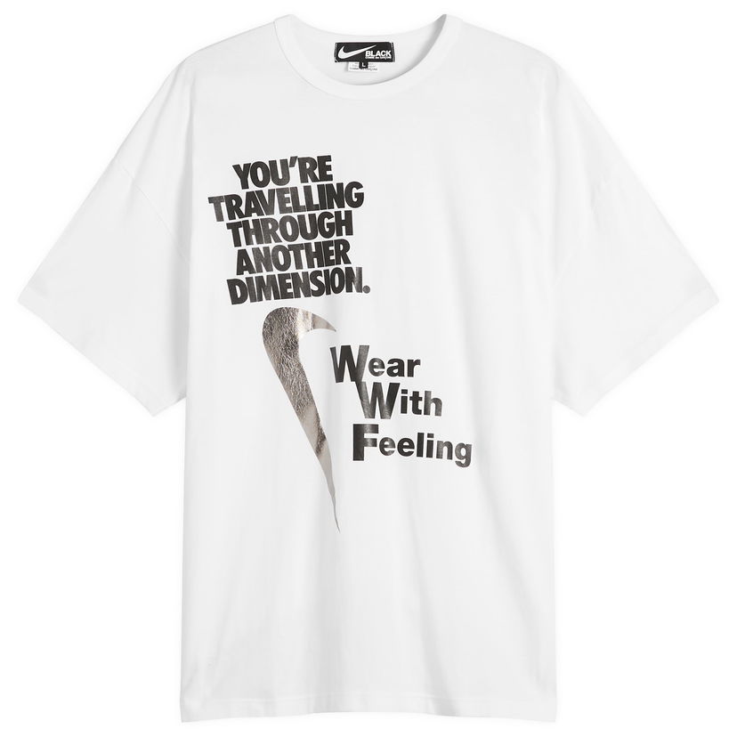 T-shirt Comme des Garçons CDG Black x Nike T-Shirt, Size L Vit | 1P-T101-W25-2