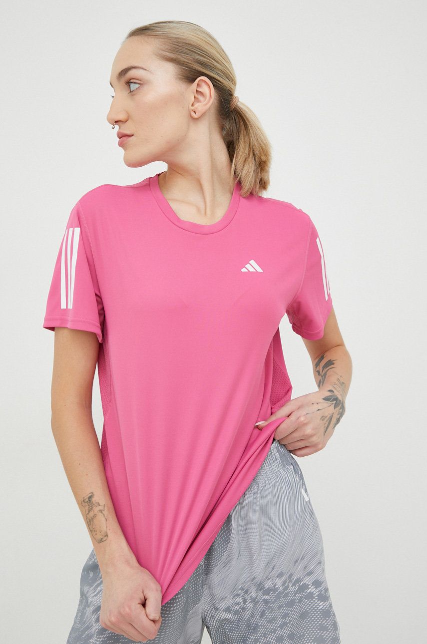 T-shirt adidas Performance Tee Own the Run Rosa | IC5190, 0