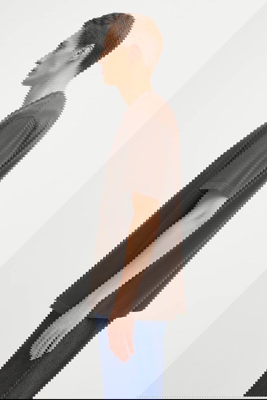 T-shirt Helmut Lang Helmut Lang Logo Print T-Shirt Brun | P05HM501, 1