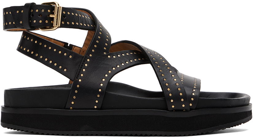 Tillbehör ISABEL MARANT Isabel Marant Neryse Studded Platform Sandals Svart | 23PSD0012FA-A1B15S