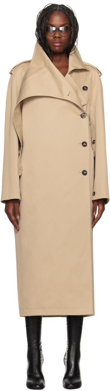 Trenchcoat Courrèges Courrèges Long Oblique Trench Coat Beige | 424CMA178CO0131, 0