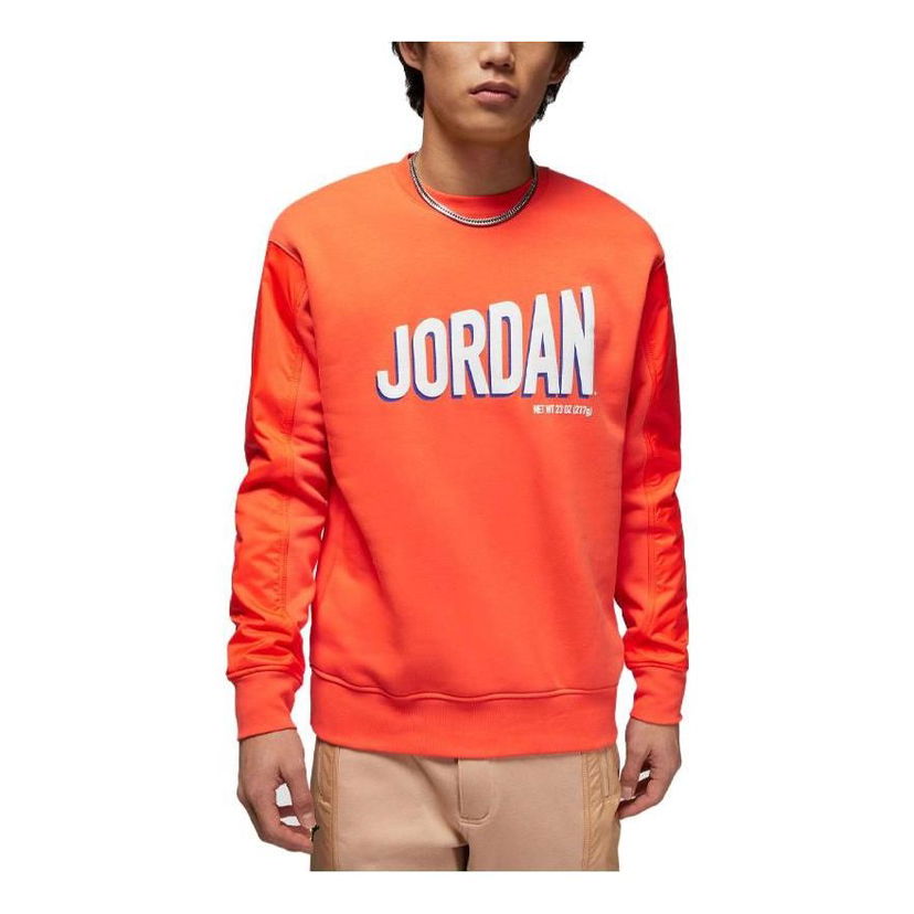 Sweater Jordan Jordan Flight MVP Fleece Crew Sweatshirt Orange | DV7589-817