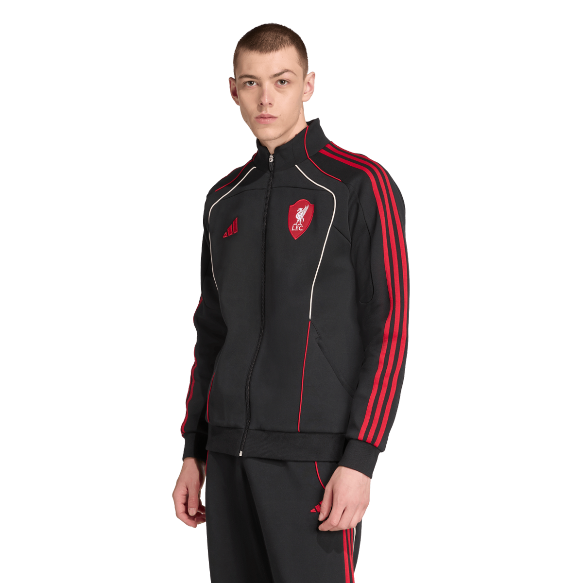 Träningsoverall adidas Originals LFC Striped Track Jacket Svart | JW5475, 0