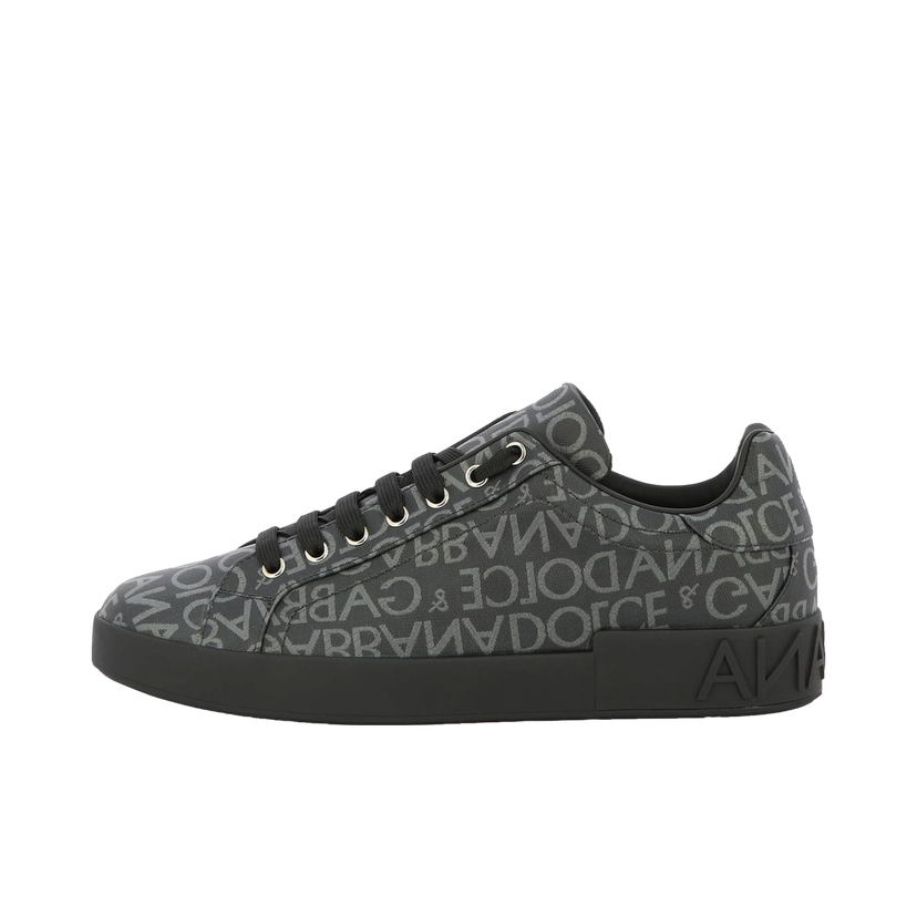 Sneakers och skor Dolce & Gabbana Portofino Allover Logo Black Svart | CS1772AN2378B969