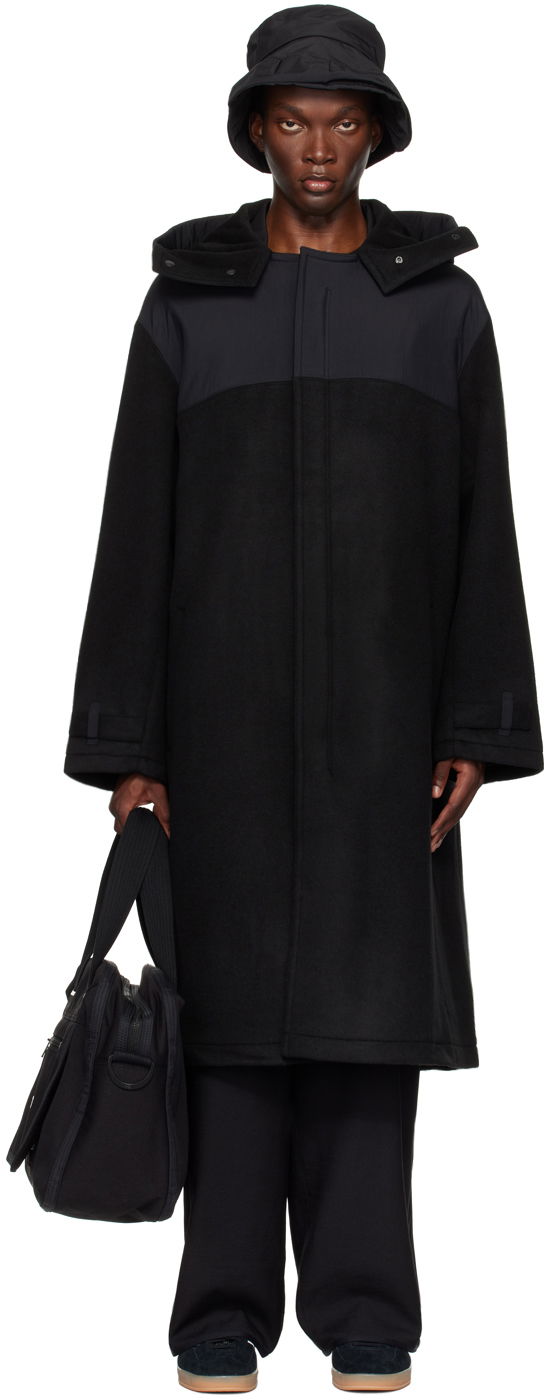 Rockar Y-3 Black Paneled Coat Svart | IW7500
