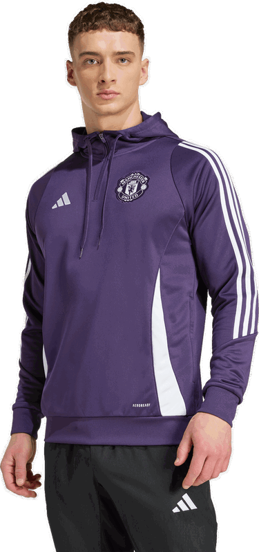 Sweatshirt adidas Originals Manchester United Training Hoodie Purpur | jp3242, 2