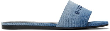 Tillbehör Givenchy Givenchy 4G Flat Denim Slides Blå | BE306FE2CC420, 0
