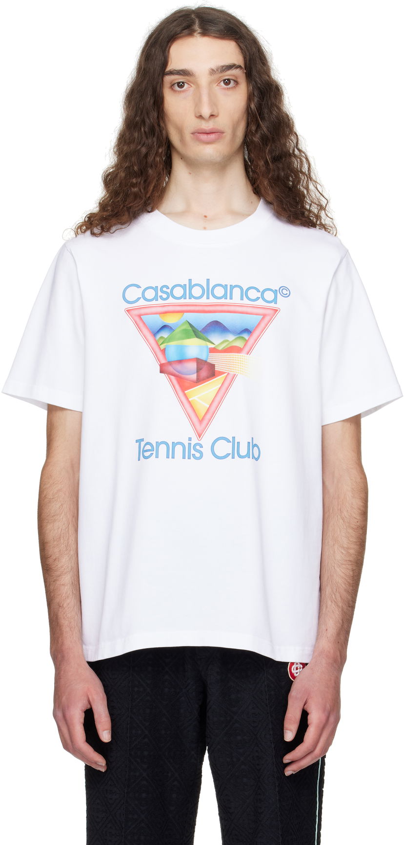 T-shirt Casablanca Casablanca 'Tennis Club' Icon T-Shirt Vit | MPF25-JTS-001-01