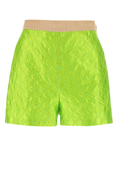 Shorts Gucci GG Logo Shorts Green Grön | 704217 ZAIDC 3652