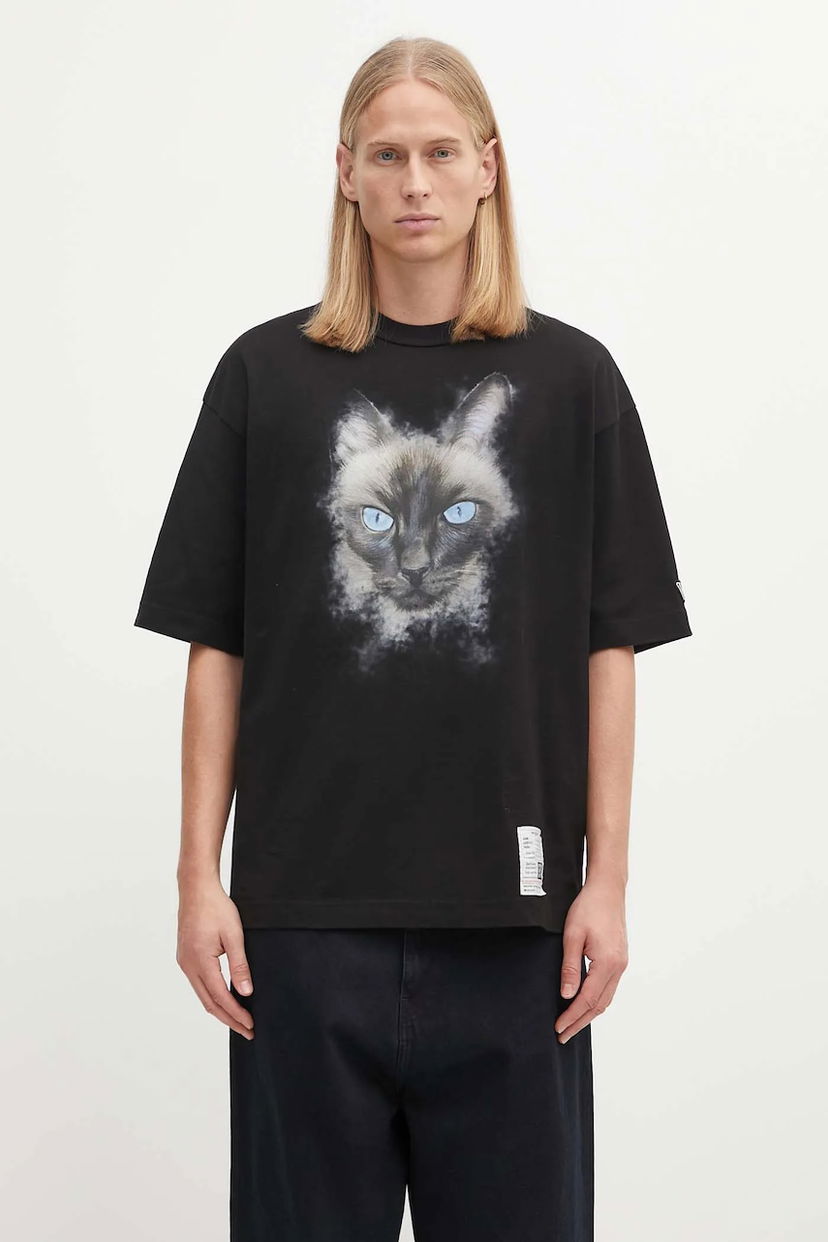 T-shirt Maison MIHARA YASUHIRO Maison MIHARA YASUHIRO T-Shirt CAT PRINTED Svart | J15TS762