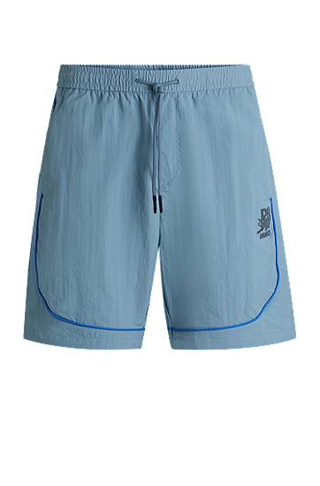 Shorts BOSS HUGO x RB Drawstring Shorts with Piping Blå | 50542807, 0
