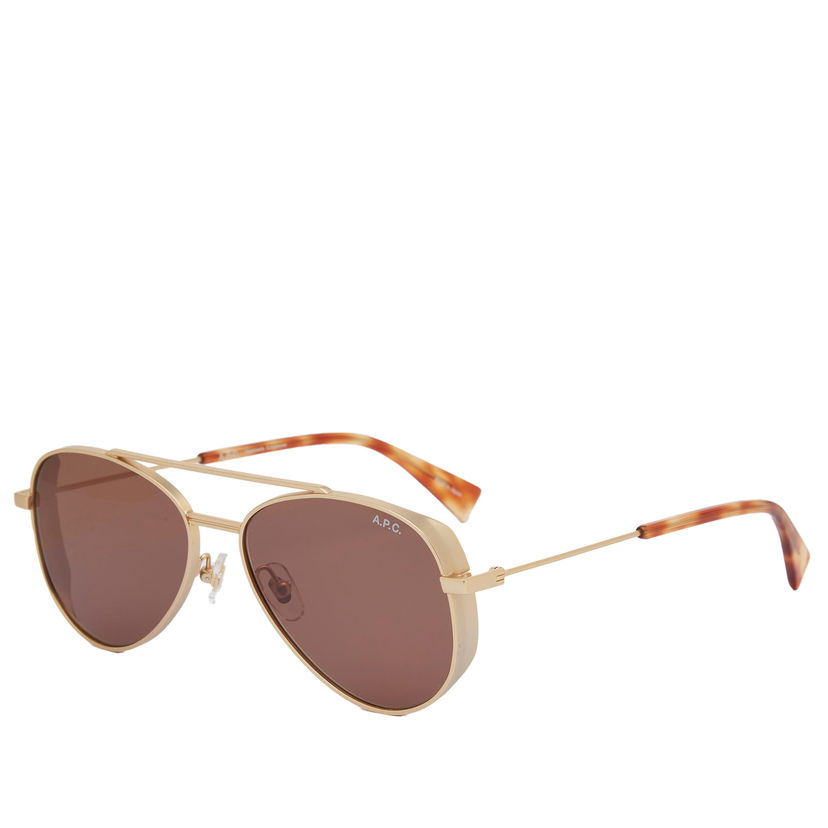 Solglasögon A.P.C. A.P.C. Bill Aviator Sunglasses Brun | MEAEJ-M75013-RAA