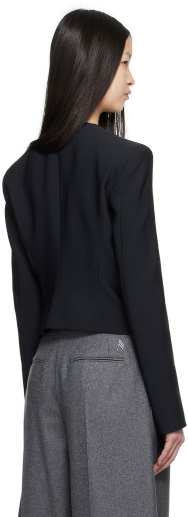 Jacka The Attico Attico Zip Cropped Jacket Svart | 248WCG68 E100, 2