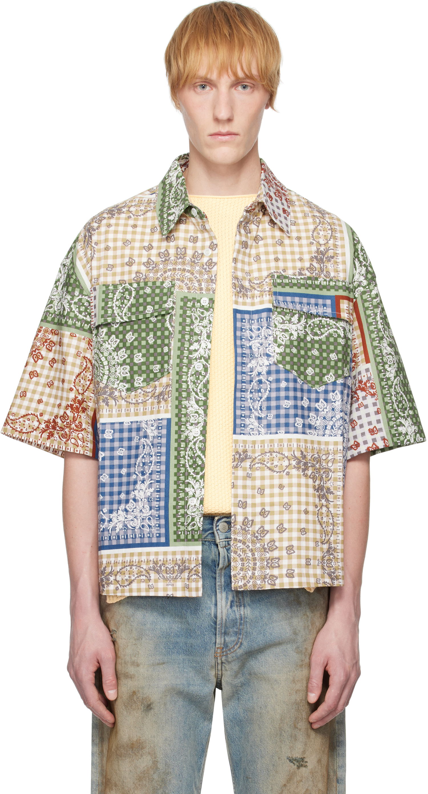 Skjorta Rhude Rhude Bandana Boxy Work Shirt Flerfärgad | RHSS25SR05217, 0