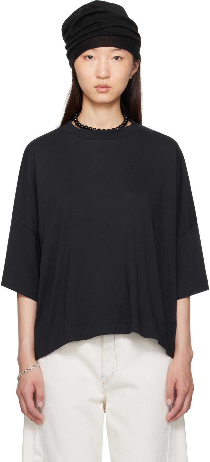 T-shirt Fear of God Fear of God ESSENTIALS Boxy T-Shirt Svart | 125SP255890FW