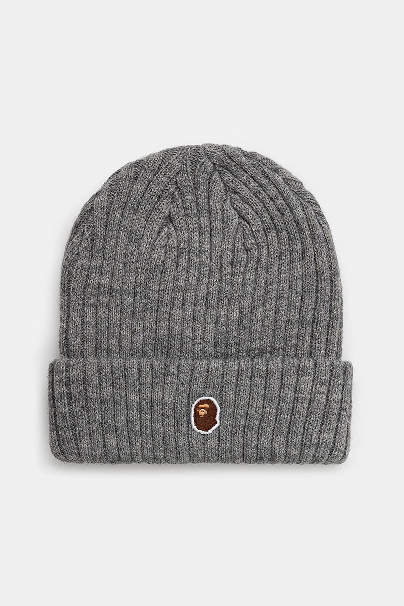 Mössa BAPE A Bathing Ape One Point Beanie Grå | 1K80281003