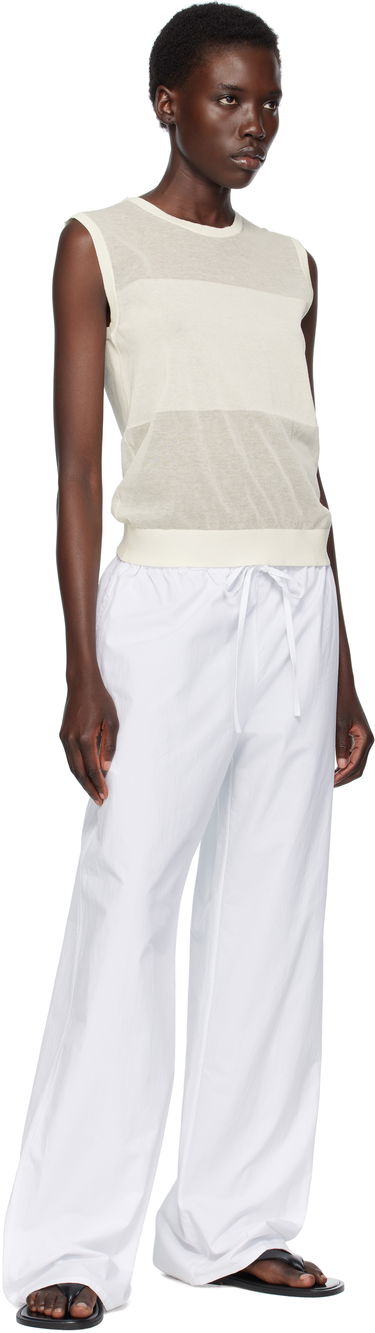 Linne Loulou de Saison Loulou de Saison Anita Sleeveless Striped Top Vit | ANITA, 3