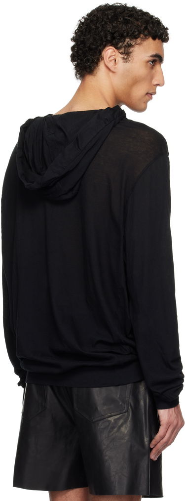 Sweatshirt Rick Owens Rick Owens Hollywood Unstable Cotton Hoodie Svart | RU01E5282 UC, 2