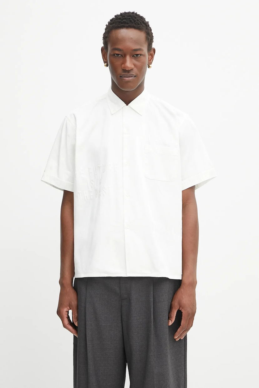 Skjorta Human Made Human Made Woven Relaxed Fit Button-Down Shirt Vit | HM29SH022
