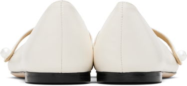 Sneakers och skor Jimmy Choo Jimmy Choo Elisa Ballerina Flats Vit | ELISA FLAT, 1
