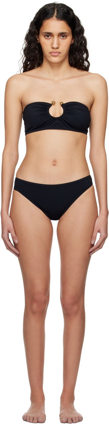 Badkläder Bottega Veneta Knot Ring Bikini Svart | 772837 V2RN0