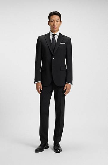Skjorta BOSS Regular-fit shirt in stretch-cotton twill Vit | 50479948, 1