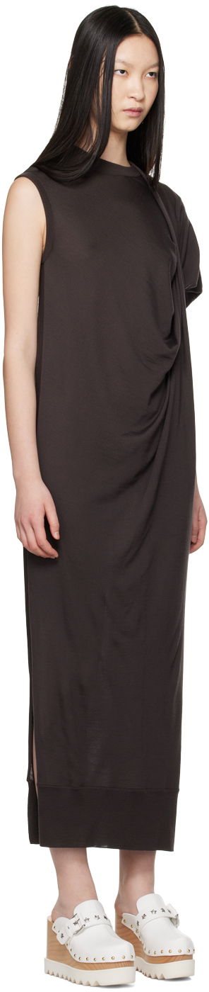 Klä Stella McCartney Stella McCartney Asymmetric Draped Maxi Dress Brun | 6K08153S2500, 1
