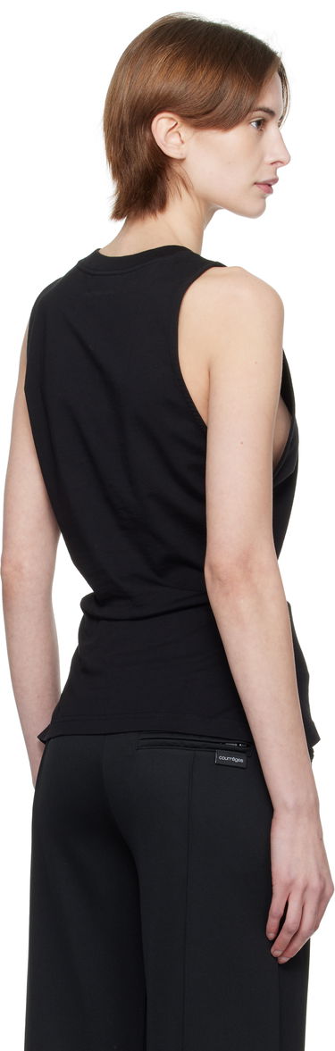Linne Courrèges Courrèges Fitted Tank Top Svart | 125JDE094JS0107, 2