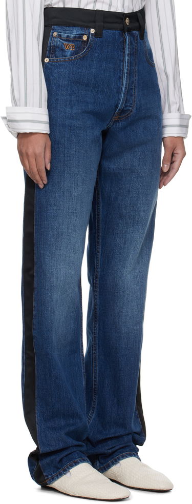 Jeans Wales Bonner Wales Bonner Echo Panelled Jeans Blå | US25DE02-DE01-599-S, 1