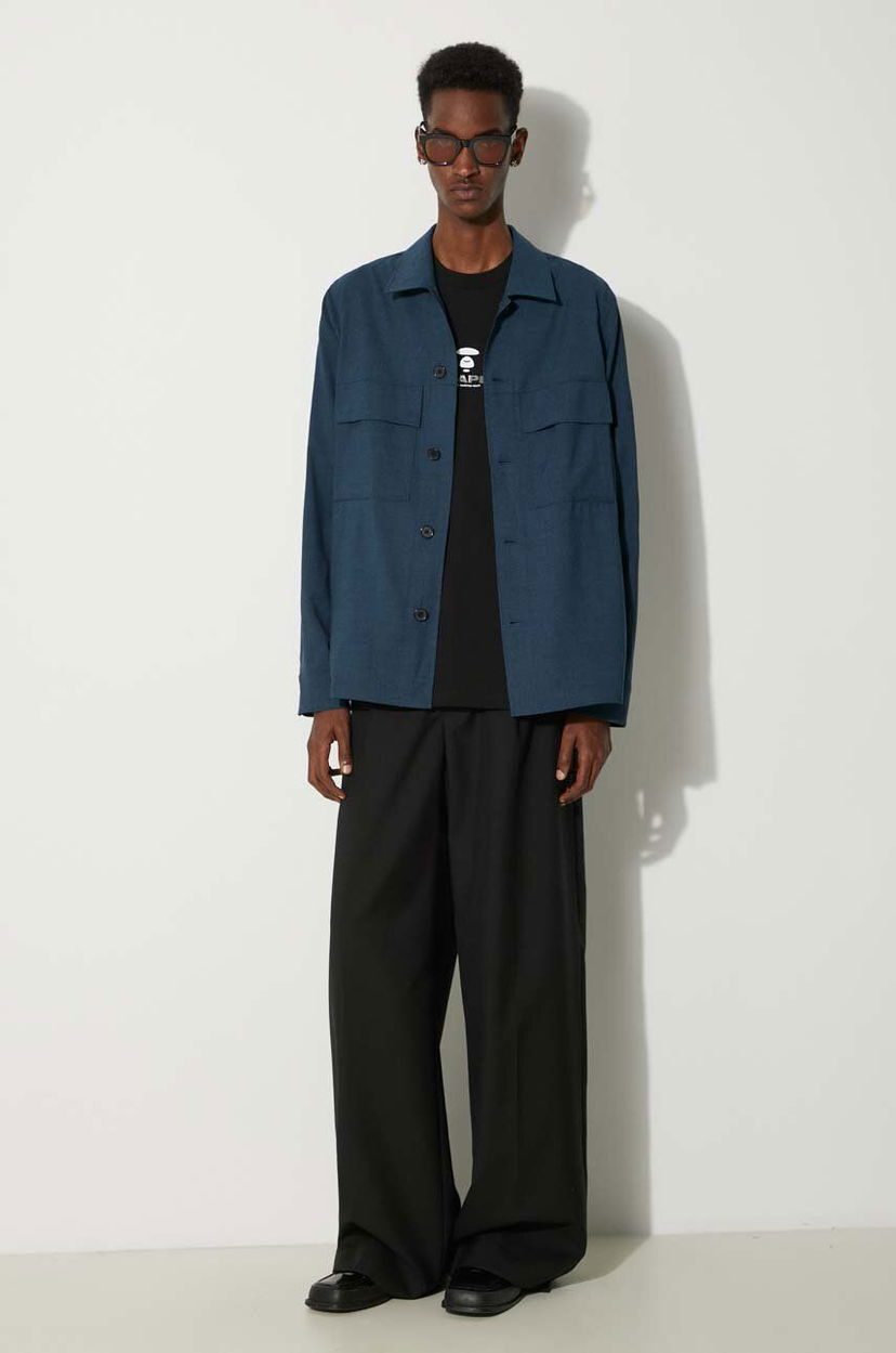 Jacka Paul Smith Paul Smith Wool Overshirt Blå | M1R.703Y.M02212