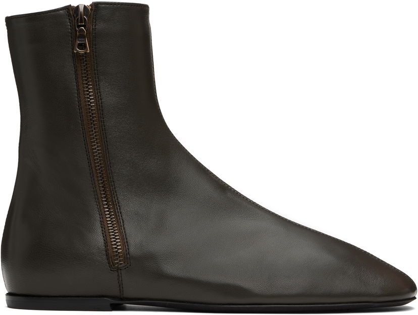 Kläder Dries Van Noten Dries Van Noten Leather Sock Boots Grön | MS251-1318