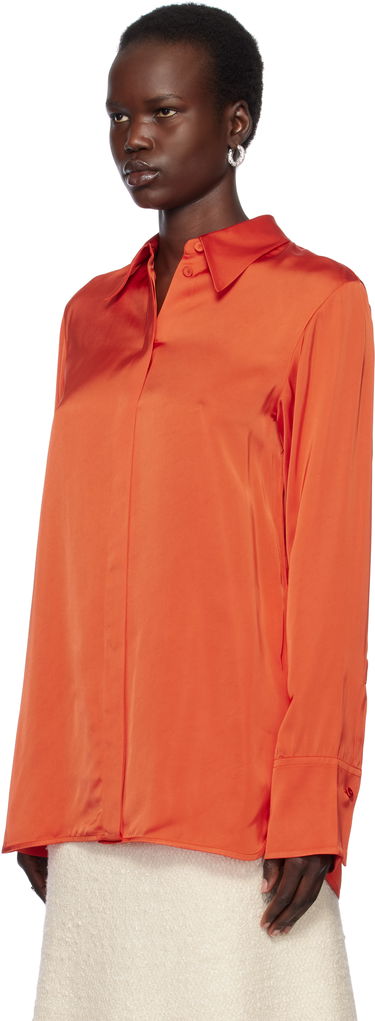 Skjorta Jil Sander Jil Sander Sateen Shirt Orange | J02DL0246_J65022, 3