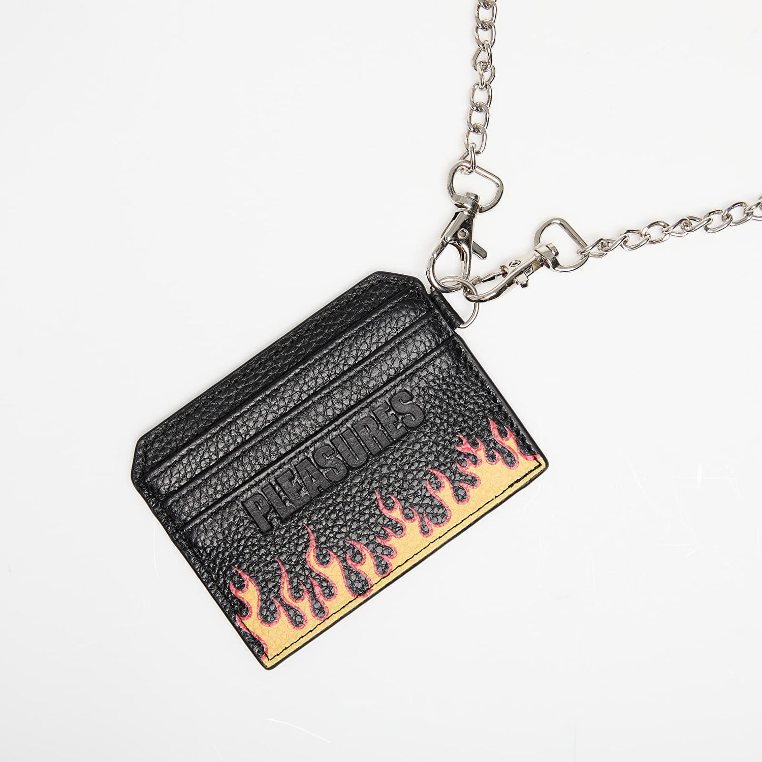 Plånbok Pleasures PLEASURES Leather Card Holder with Chain Svart | P25SU073 BLACK, 1